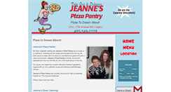 Desktop Screenshot of jeannespizzapantry.com