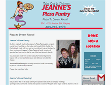 Tablet Screenshot of jeannespizzapantry.com